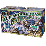 Feu artifice automatique portable 2 minutes or et argent