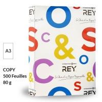 Ramettes de 500 feuilles de papier A3 très blanc - 80g - REY