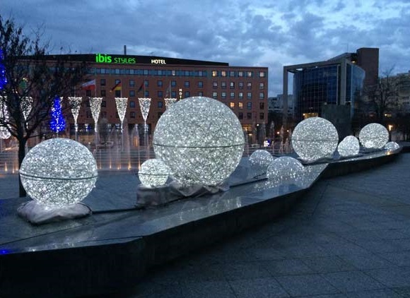 décors lumineux en fibre de verre